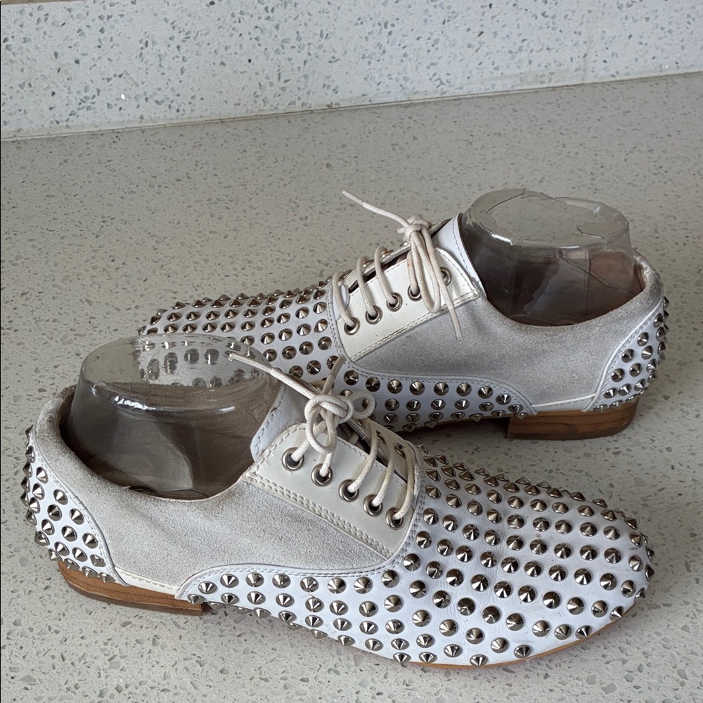 Christian Louboutin White Studded Women's Shoes
